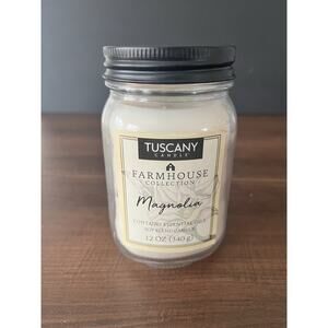 Tuscany Candle Magnolia Single Wick Scent Farmhouse Collection Soy Blend 12oz